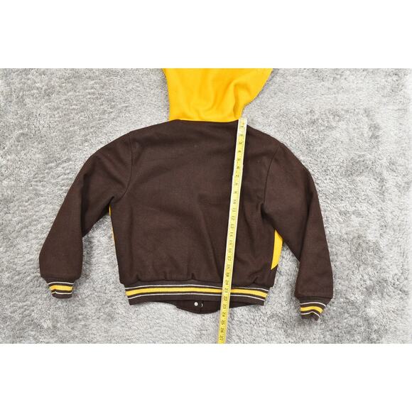 Trophy Jackets Brown/Yellow Cotton Varsity Jacket S Vintage Avaires Vintage 60's - Picture 5 of 10